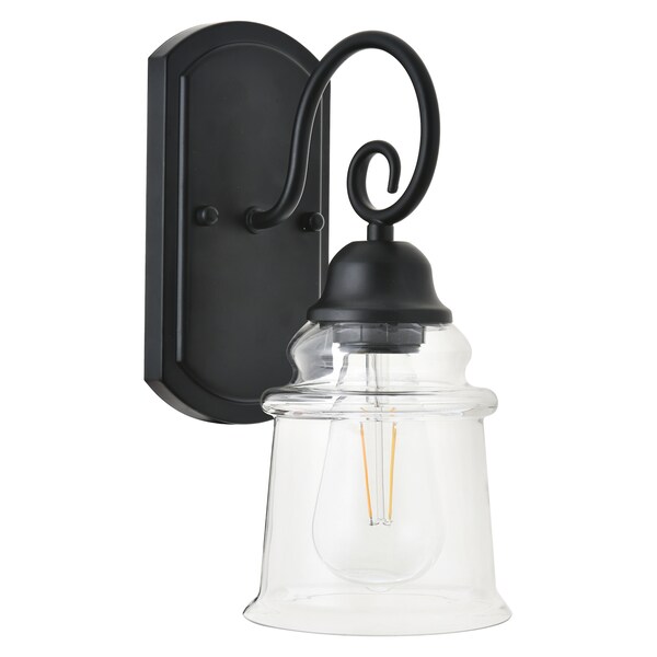 Spire One Light Black Wall Sconce